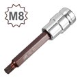 thumbnail image 2 of Unique Bargains 1/2-Inch Drive 8mm Triple Square Spline Bit Extra Long Socket, S2 Steel, 2 of 2