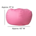 thumbnail image 6 of BizChair Oversized Solid Light Pink Refillable Bean Bag Chair for All Ages, 6 of 9