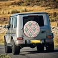 thumbnail image 5 of Sikiie flowers and white geese Print PVC Leather Spare Tire Wheel Cover Spare Tire Cover, for Car Truck SUV Camper Trailer Universal Fit-16 inch, 5 of 6
