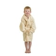 thumbnail image 2 of Cotton Terry Kids Unisex Hooded Bath Robe, Large, Ivory, 2 of 8