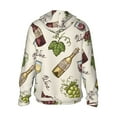 thumbnail image 3 of Kll Grapes Bbottles Wine Print Men'S Women’s Upf 50+ Sun Protection Outdoor Hoodie Jacket Long Sleeve Fishing Hiking Performance Shirt- 3x-Large, 3 of 8