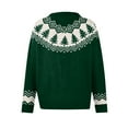 thumbnail image 5 of Women'S Christmas Sweater Cute Fun Christmas Sweater Fall And Winter Long Sleeve Knitted Sweater for Fall and Winter, Festive and Cozy, Ideal as Christmas Sweaters for Women ,Army Green,L, 5 of 6