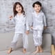 thumbnail image 4 of Pijamas para niños, pijamas de mujer para primavera y otoño, pijamas de seda helada para niños, pijamas finos de verano para padres e hijos, 4 of 5