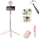 thumbnail image 1 of Lekxagabo Nuevo 6 en 1 Bluetooth Selfie Stick, 6 en 1 Bluetooth Selfie Stick trípode con control remoto inalámbrico desmontable, Admissioni 6 en 1 inalámbrico Bluetooth Selfie Stick (rosa, luz de rell, 1 of 7