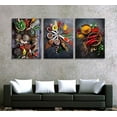 thumbnail image 3 of Hieng Modern Kitchen Wall Art Colorful Spice In Spoon Wall Decor Vintage Dining Room Posters Pictures Food Canvas Prints Vegetables Chili Paintings Home Decoration Gift Unframed, 3 of 6