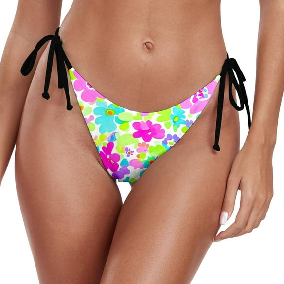 RUTAYY Women Swim Bottom Swimwear Colorful Bikini Shorts Seaside Swim Wear