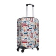 thumbnail image 3 of Uemuo London Symbols1 Printed Washable Luggage Cover - Fashion Suitcase Protector Fits 18-32 Inch Luggage -X-Large, 3 of 9