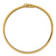 thumbnail image 2 of Diamond2Deal 14K Yellow Gold Polished 8mm Solid Domed Omega Bracelet for Women 7.5", 2 of 3