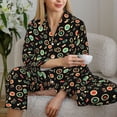 thumbnail image 5 of KLL Vector Retro Music Print Women's Long Sleeve Pajamas with Pants Sleepwear Loungewear 2 Set-XX-Large, 5 of 7