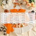 thumbnail image 3 of HCNTES Baby Girl Clothes Newborn Infant Baby Girl Halloween Clothes Set Skirt Pumpkin Romper 3Pcs Sets Halloween Baby Clothes 0 3 6 9 12 18 Months, 3 of 5