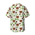 thumbnail image 2 of Xecao offers the Cute Bear for Men's Casual Short-sleeved Shirt, a button-up collared shirt with a pocket, perfect for beach vacations and yacht travel in the X-Large size., 2 of 7