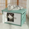 thumbnail image 3 of Maison pour Animaux Multifonction, Résistance aux Intempéries, Toit Plat, Imperméable, Respirante, pour Chats, 4 Saisons, 3 of 7