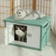 thumbnail image 3 of Casa Para Gatos De Exterior, Refugio Exterior Resistente A La Intemperie, Caseta Para Gatos De Interior, Casita De Techo Plano Para Gatos Callejeros, Conejos, Gallinas, Etc., 3 of 7