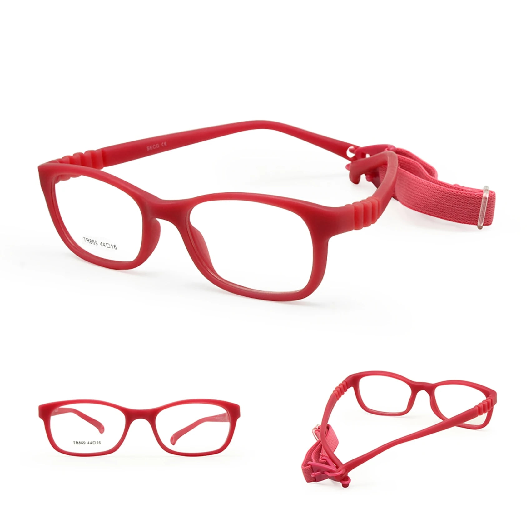 Kids Glasses Frame with Strap No Screw Bendable Flexible Children Glasses Size 44 16 For Age 2 3Yrs