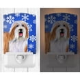 thumbnail image 2 of Caroline's Treasures LH9285CNL Bearded Collie Winter Snowflakes Holiday Ceramic Night Light, 6x4x3", multicolor, 2 of 2