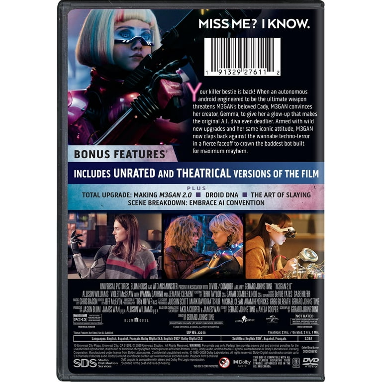 Rogan Megane② 2本 M3GAN 2.0 (DVD) Universal, Horror - Walmart.com