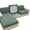 Green, variant on JeashCHAT Couch Cushion Covers for Sectional Sofa L Shape , Wear-Resistant Universal Stretch Sofa Covers, Chaise Lounge Slipcovers Replacement, Anti-Slip Sofa Covers