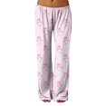 thumbnail image 2 of Anime Pajamas for Women Girls Cute Cartoon Cat Print Kawaii Casual Sleep Pajama Pants, 2 of 5