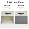thumbnail image 3 of Storage Cubes with Clear Window Linen Fabric Collapsible Storage Bins with Handles 13 x 13, 3 of 9
