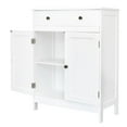 thumbnail image 6 of Ktaxon Bathroom Floor Cabinet, Freestanding Storage Cupboard w/ Drawer and 2 Doors, MDF White, 6 of 15