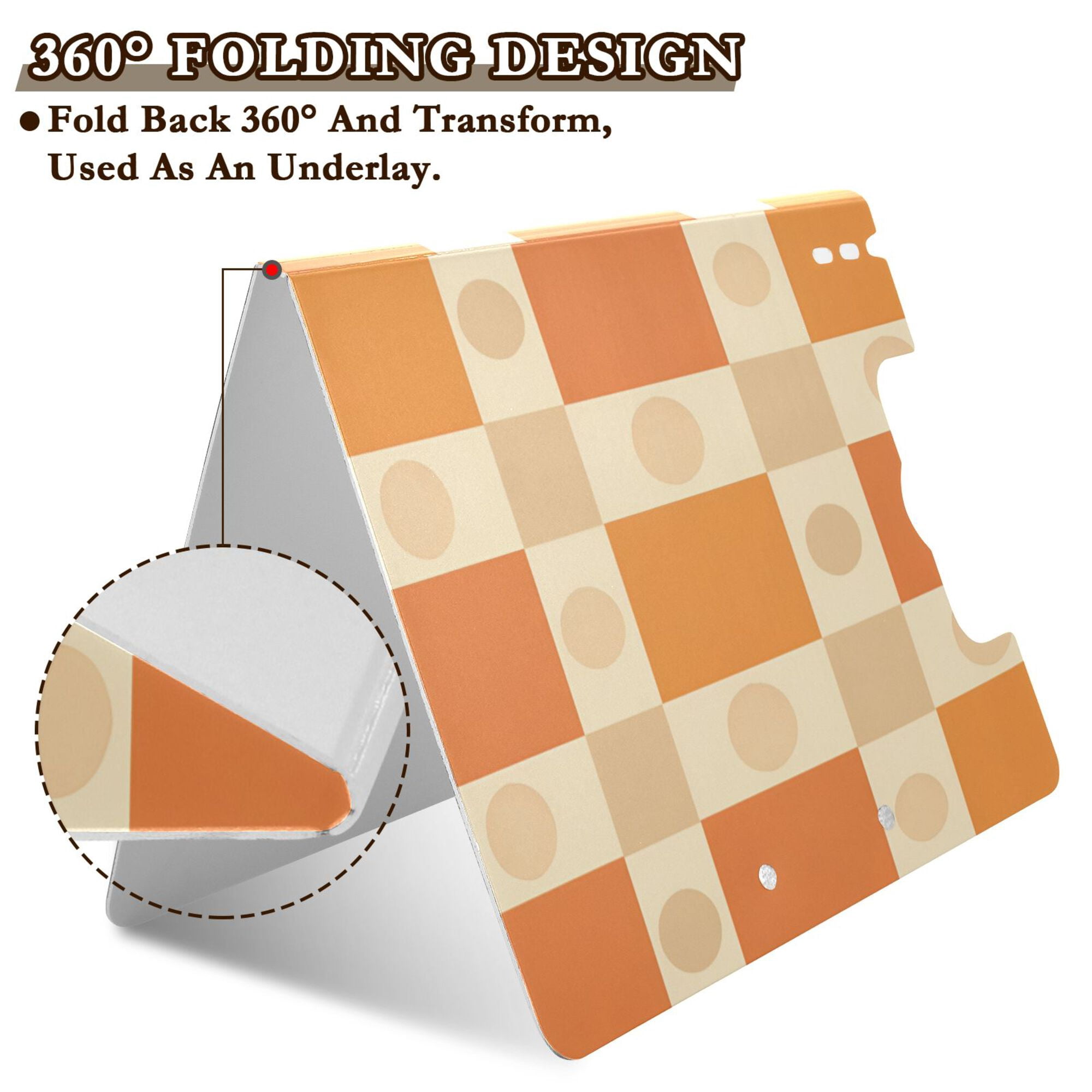 FORMRS A4 Clipboard Folder with Pen Holder Horizontal Foldable School Office Binder, Geometric Pattern