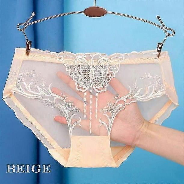 Women's Panties Thin Transparent Underwear For Women Lace Butterfly Brief Woman Lingerie Underpant