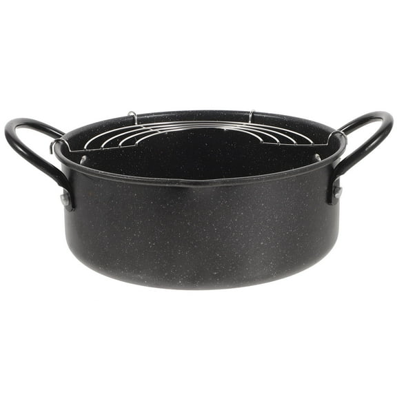 UPKOCH Fish Fryer Pot Iron Japanese Style Frying 1 Set