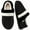 Black, variant on Ecetana Women's Fuzzy Slippers Memory Foam Closed Back Slippers Non-slip Warm House Shoes