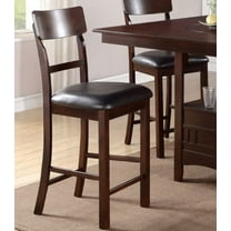 Dark Rosy Brown Counter Height 24-in Seat H Dining Chairs, Set of 2