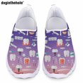 thumbnail image 1 of Doginthehole - Zapatos planos con estampado de enfermera dental y dibujos animados de colores degradados para mujer, zapatillas informales de verano para hospital, zapatillas de malla para enfermería, 1 of 5