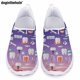 thumbnail image 1 of Doginthehole - Zapatos planos con estampado de enfermera dental y dibujos animados de colores degradados para mujer, zapatillas informales de verano para hospital, zapatillas de malla para enfermería, 1 of 5
