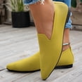 thumbnail image 6 of Miluxas Women's Mesh Flats Shoes Pointed-Toe Dress Shoes for Women Flats Comfortable Flats Yellow 9.5(43), 6 of 9