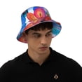 thumbnail image 6 of Kdxio Reflective Bucket Hat - Bright Flowers Print Bucket Hat for Men,Women, 6 of 9