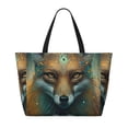 thumbnail image 2 of Fotbe Vintage Pattern Fox Bolsa de Viaje para Playa - Resistente al Agua, Bolsa Tote de Gran Capacidad y Ligera con 7 Bolsillos para Mujeres y Hombres, 2 of 7