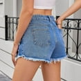 thumbnail image 6 of Prolriy Jean Shorts Womens, Women's Juniors Vintage Denim High Waisted Jeans Shorts Womens Shorts Blue L, 6 of 9