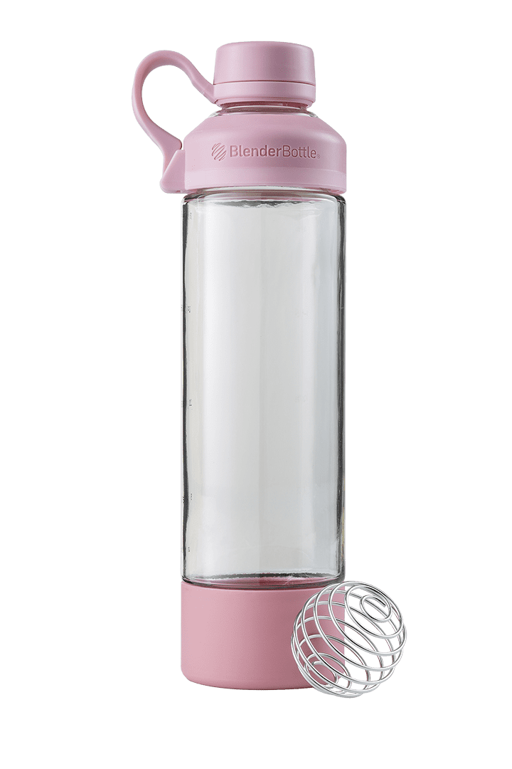 BlenderBottle 20oz Mantra Glass Shaker Bottle Rose Pink