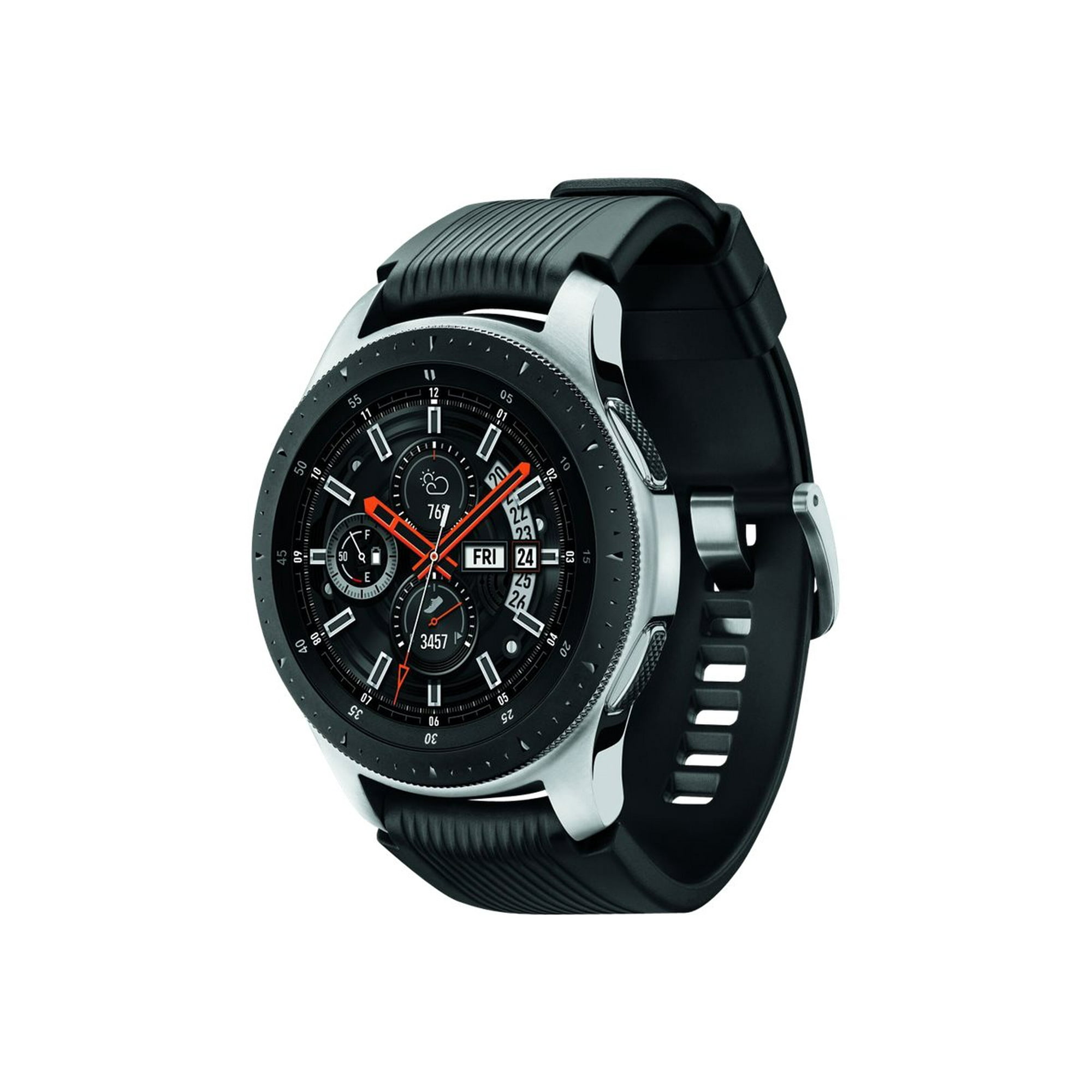 Samsung Galaxy Watch 46 mm silver smart watch with band silicone display 1.3 4 GB Wi Fi NFC Bluetooth 2.22 oz Walmart