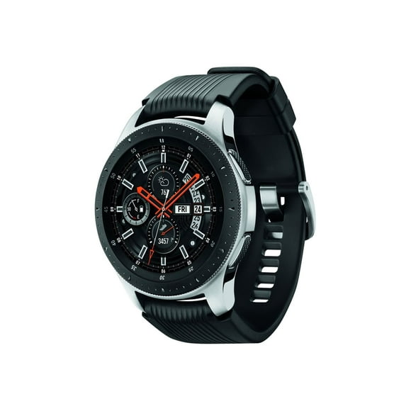 Samsung Galaxy Watch - 46 mm - silver - smart watch with band - silicone - display 1.3" - 4 GB - Wi-Fi, NFC, Bluetooth - 2.22 oz