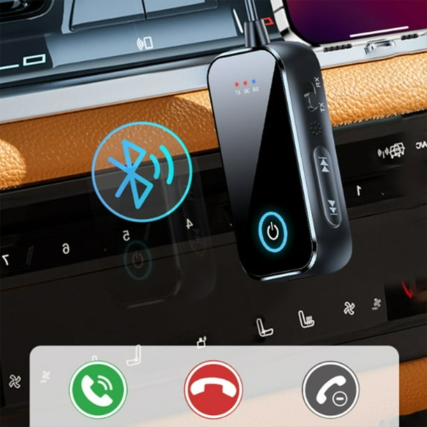 Transmisor y Receptor de Audio Bluetooth 5.4 2 en 1. Adaptador de Audio Auxiliar Inalámbrico. Transmisor Bluetooth para Auriculares de Coche.