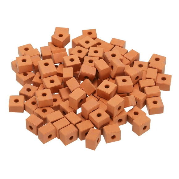 Unique Bargains Miniature Bricks Clay Mini Wall Brick for Model Building Red Pack of 100 Scale 1/16 14x14x9mm/0.55x0.55x0.39'