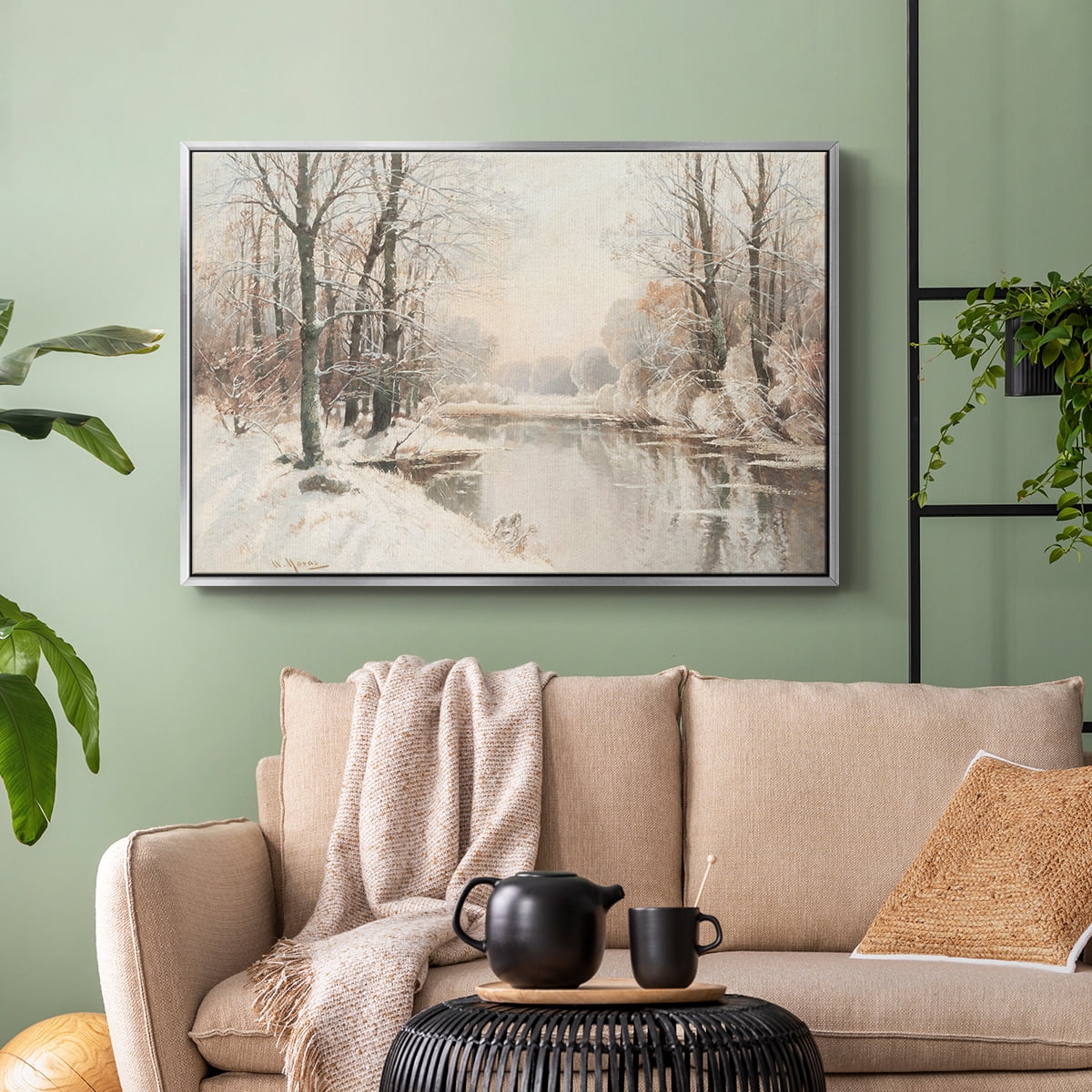 Vintage Landscape-CCLXXXVII By Wexford Home Framed in Silver Wood Gallery Wrapped Canvas 27 in. x 41 in.