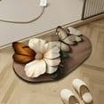 thumbnail image 4 of Alfombra de baño 3D con flores, antideslizante y absorbente, para el baño, la ducha, el inodoro y la entrada principal, con forma única, decorativa., 4 of 6
