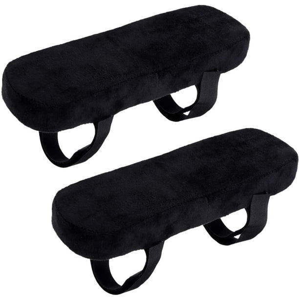 Cojines antideslizantes para reposabrazos de silla, espuma viscoelástica, cojines para reposabrazos, fundas removibles para reposabrazos de silla, cojines para apoyo de codo, negro Adepaton LKX-1567
