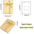 thumbnail image 4 of 12Pcs 3 Colors Cardboard Box Ring Boxes with Bowknot Square Mixed Color 5x5x3.1cm 4pcs/color, 4 of 9
