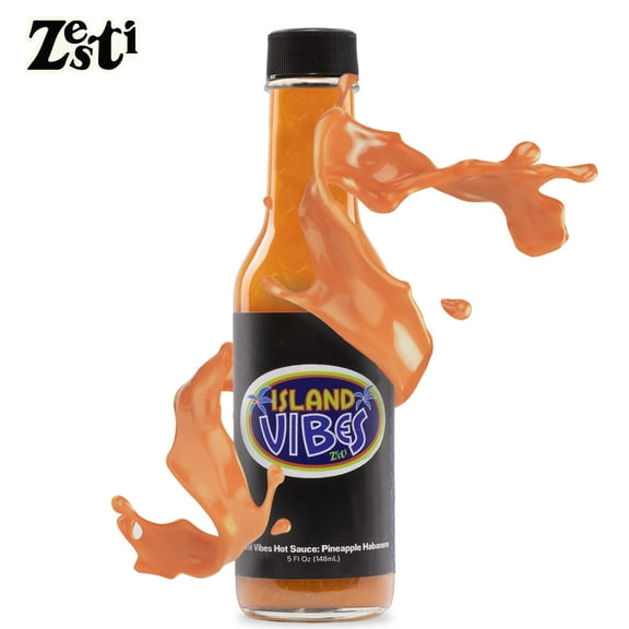 Zesti Island Vibes Pineapple Habanero Hot Sauce Spicy Taco Sauce, Ham Glaze
