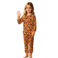 thumbnail image 2 of Angala Halloween Pajamas For Toddler Girls Pumpkin Graphic Pjs Outfits Long Sleeve Pants Set Kid Fall Loungewear, 2 of 4