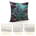thumbnail image 4 of Fenyluxe Mushrooms Pillow Covers Outdoor Decorative Pillowcase for Couch Bed Sofa Stylish Design High-Quality 1PC 12x12in, 4 of 5