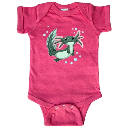 

Inktastic Cute Axolotl swimming with bubbles Gift Baby Boy or Baby Girl Bodysuit