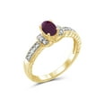 thumbnail image 2 of 1/2 Carat T.G.W. Ruby and Accent White Diamond 14K Gold Over Silver Women's Ring, 2 of 4