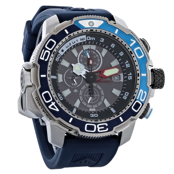 Citizen Eco-Drive Promaster Aqualand Mens Chronograph Stainless Watch BJ2169-08E